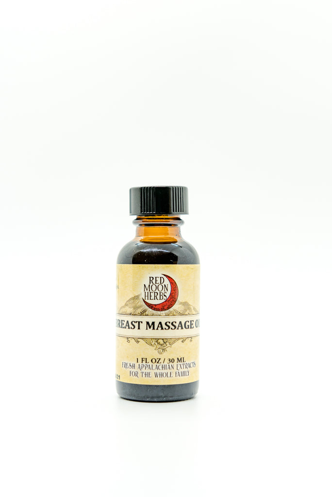 Breast Massage Herbal Oil with Yarrow, Violet, Pine, and Calendula