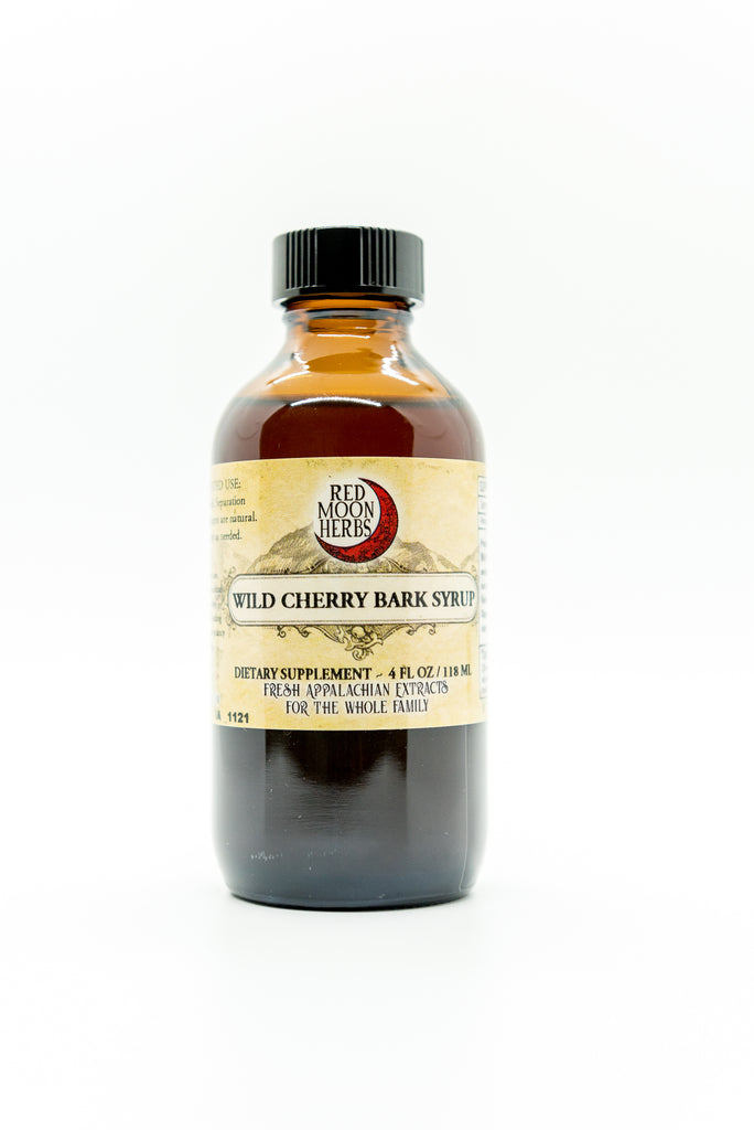 Wild Cherry Bark Syrup Herbal Extract for Respiratory Support, Coughs, Flus, and Colds
