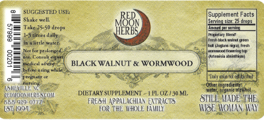 Black Walnut and Wormwood Herbal Extract Blend for Parasite Health Suggested Dosage and Supplement Facts