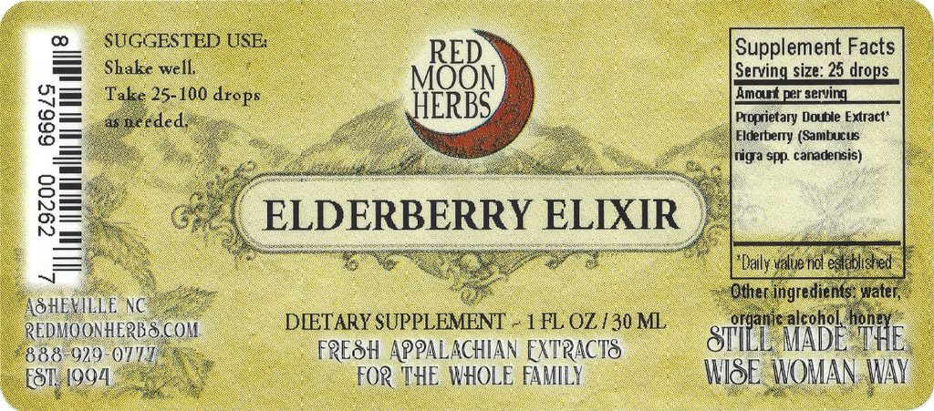 Elderberry Elixir Syrup Suggested Dosage and Supplement Facts