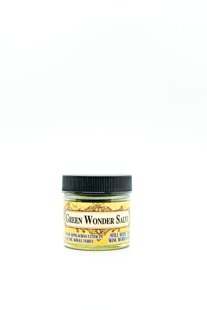 Green Wonder Herbal Salve of Plantain, Yarrow, and Comfrey for Skin Health and First Aid