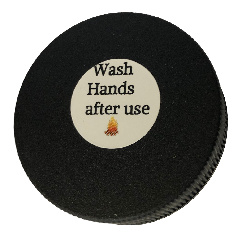 Wash Hands After Use Warning Label on Re-Leaf Herbal Pain Salve 