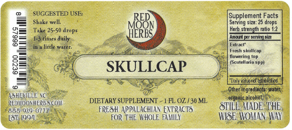 Skullcap (Scutellaria spp.) Herbal Extract Suggested Dosage and Supplement Facts