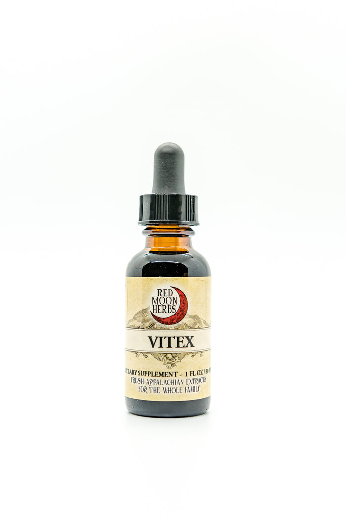 Vitex Berry (Vitex agnus-castus) Herbal Extract Bottle for Women's Reproductive and Hormonal Health, Estrogen Progesterone Balance, and Fertility