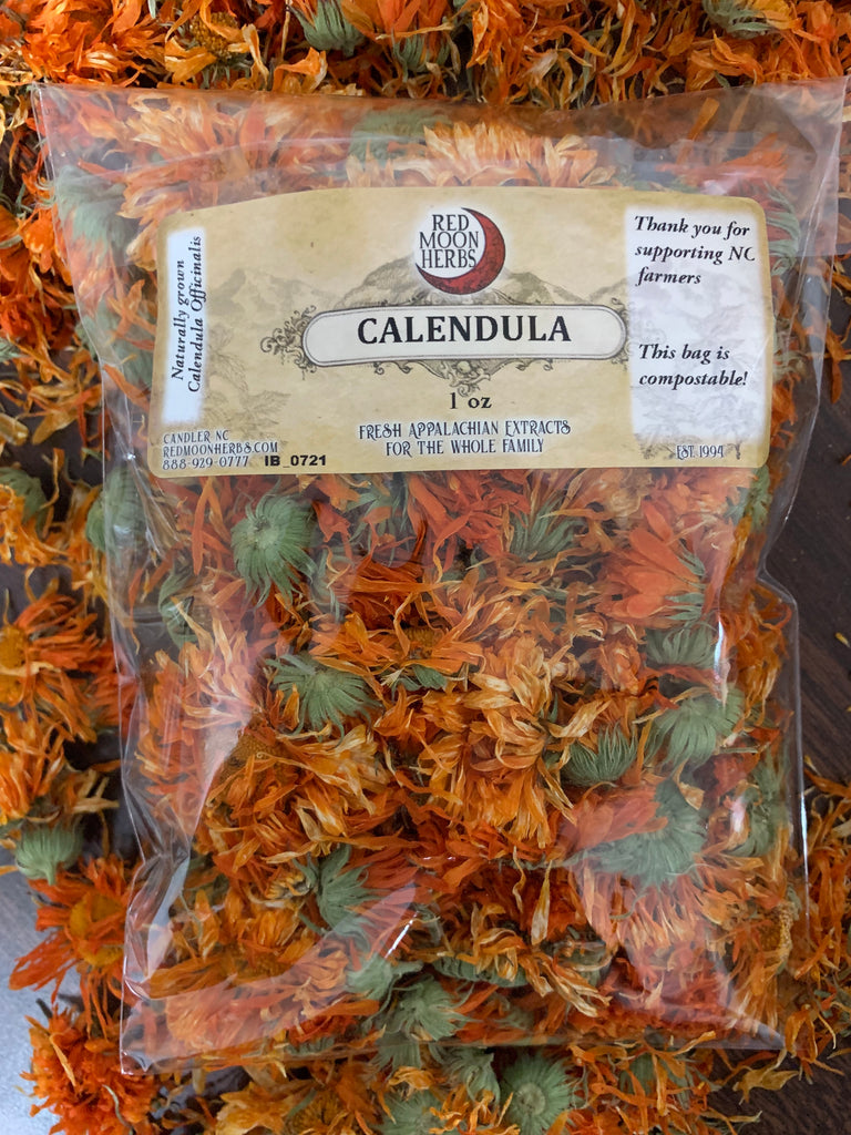 Dried Calendula Flower Blossoms (Calendula officinalis)