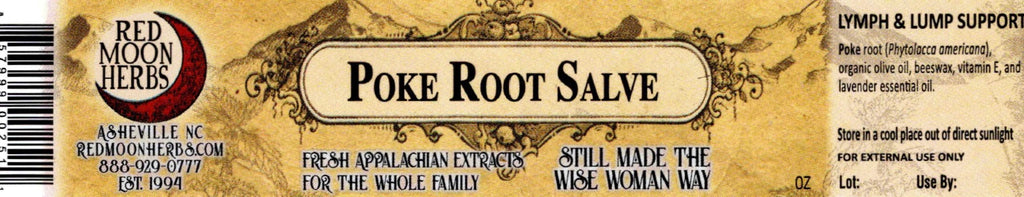Organic Poke Root Herbal Healing Salve for Lymph and Lump Support Ingredients