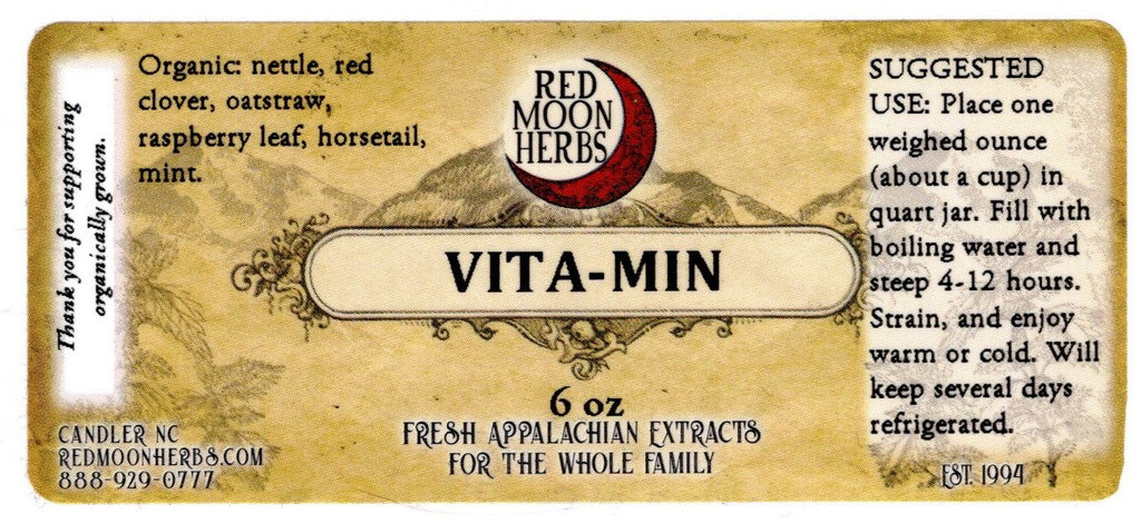 Red Clover Raspberry Tea Vita-Min Nourishing Herbal Tea with Red Clover, Raspberry Leaf, Nettle ...